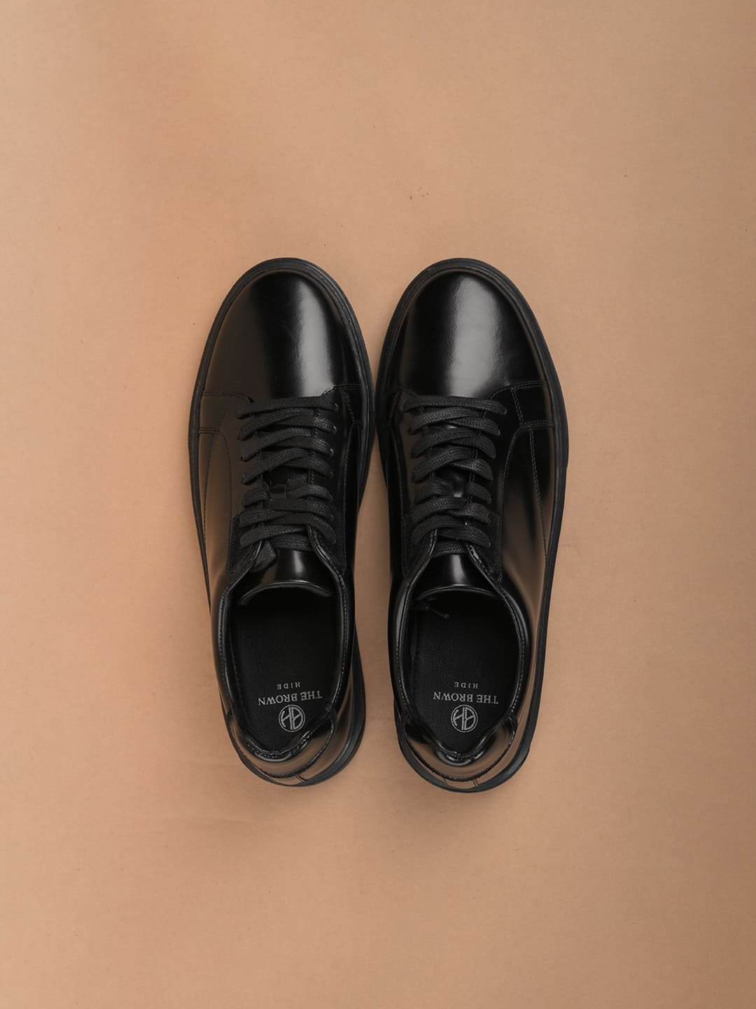 The Brown Hide - BRNO Sleek Black Leather Sneaker
