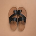The Brown Hide - Dual-Tone Black & Brown Leather Sandal