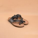 The Brown Hide - Dual-Tone Black & Brown Leather Sandal