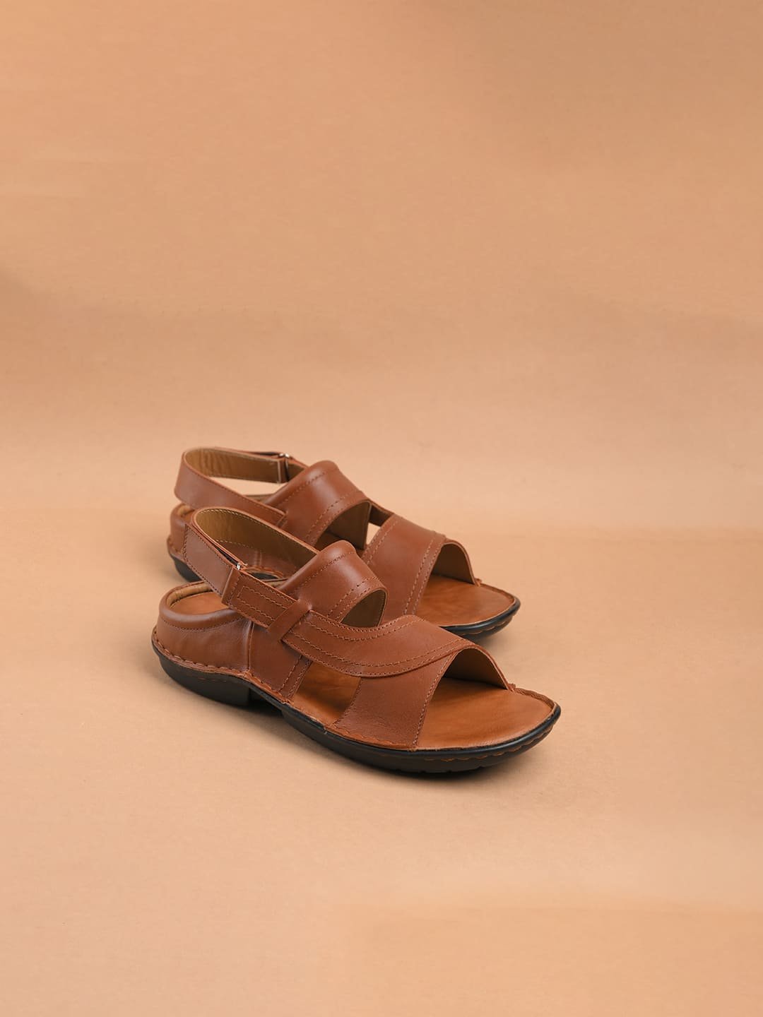 The Brown Hide - Heritage Kolhapuri-Style Tan Leather Sandal