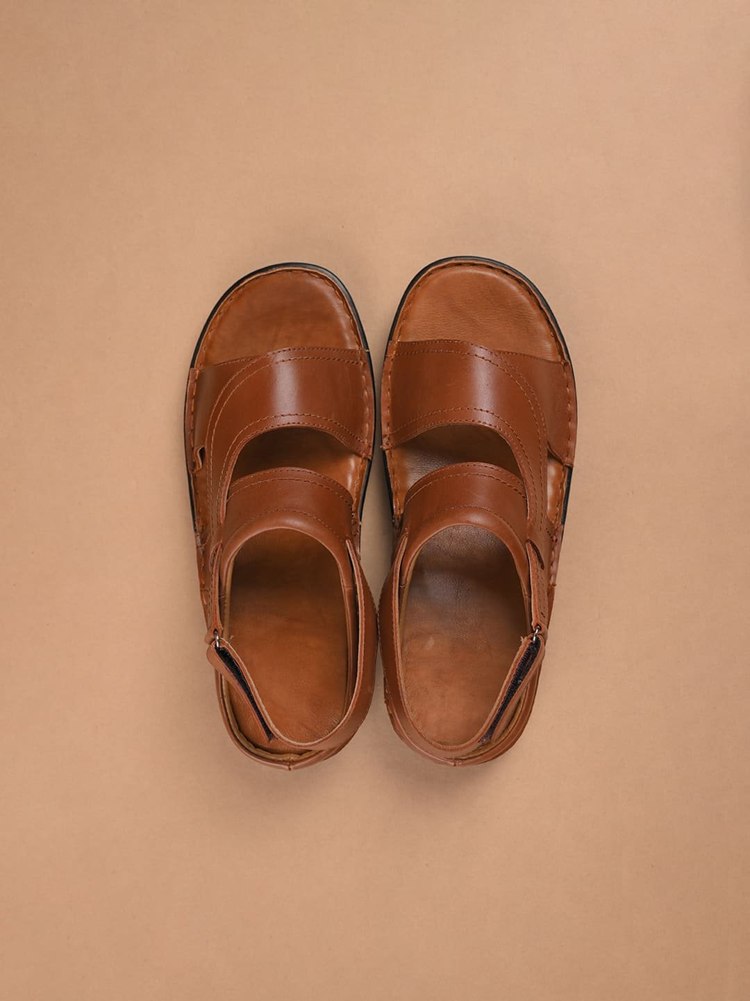 The Brown Hide - Heritage Kolhapuri-Style Tan Leather Sandal