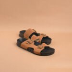 The Brown Hide - Lorenzo Suede Buckle Sandal Beige