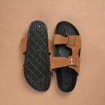The Brown Hide - Lorenzo Suede Buckle Sandal Beige