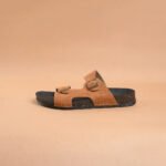 The Brown Hide - Lorenzo Suede Buckle Sandal Beige