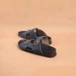 The Brown Hide - Lorenzo Suede Buckle Sandal Blue