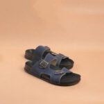 The Brown Hide - Lorenzo Suede Buckle Sandal Blue