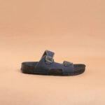 The Brown Hide - Lorenzo Suede Buckle Sandal Blue