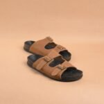 The Brown Hide - Lorenzo Suede Buckle Sandal Tan