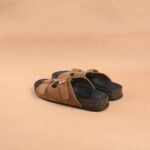 The Brown Hide - Lorenzo Suede Buckle Sandal Tan