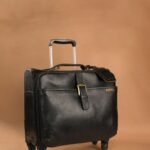 The Brown Hide Roma Lusso Leather Trolley Bag