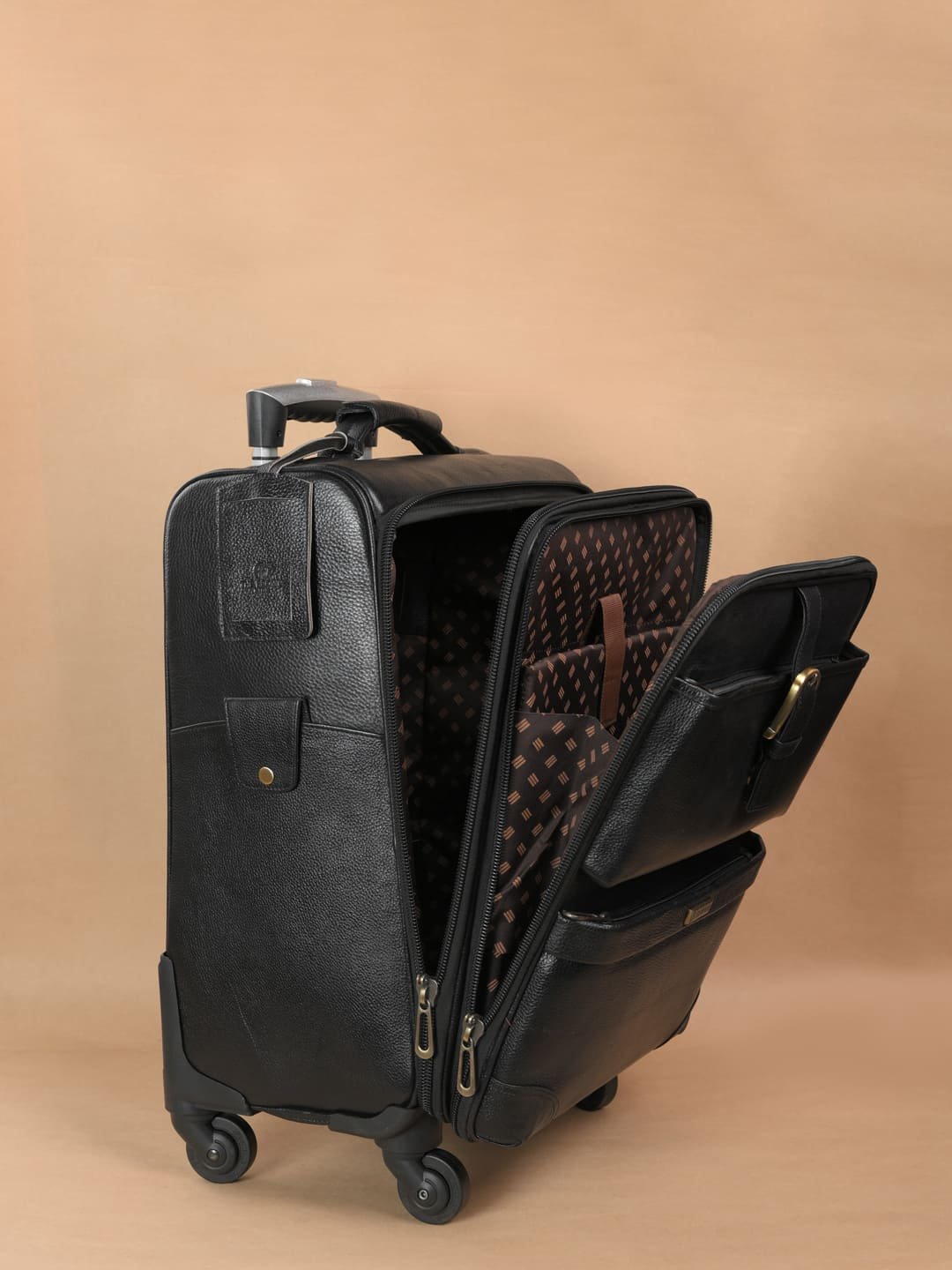 The Brown Hide Urban Glide Leather Trolley