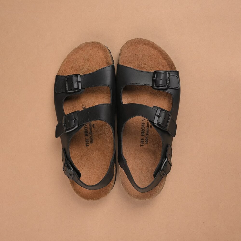 The Brown Hide Verona Belt – Cork Sandal