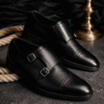 Men's Double Monk Strap - Black