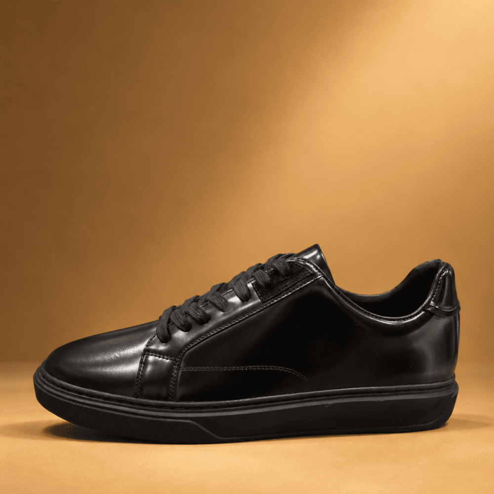 Men's Leather Sneaker - Black