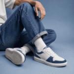 Men's Leather Sneaker - Blue
