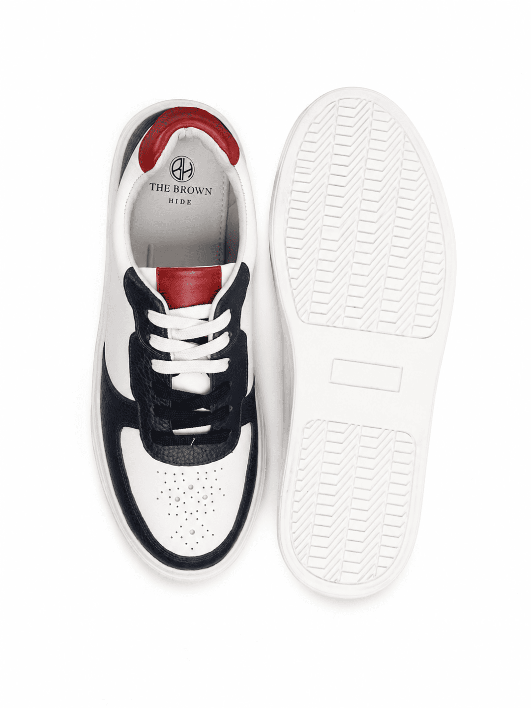 Men's Leather Sneaker - Navy Blue/White