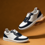 Men's Leather Sneaker - Navy Blue/White