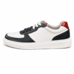 Men's Leather Sneaker - Navy Blue/White