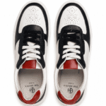 Men's Leather Sneaker - Navy Blue/White
