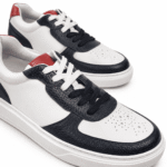 Men's Leather Sneaker - Navy Blue/White
