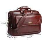 Montello 15 Inch Premium Leather Laptop Bag - Brown