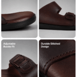 Sport Buckle Leather Slide - Brown (4)